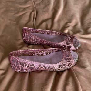 Sparkly size 1 Crocs